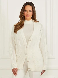 Ginny Cable-Knit Sweater Cardigan
