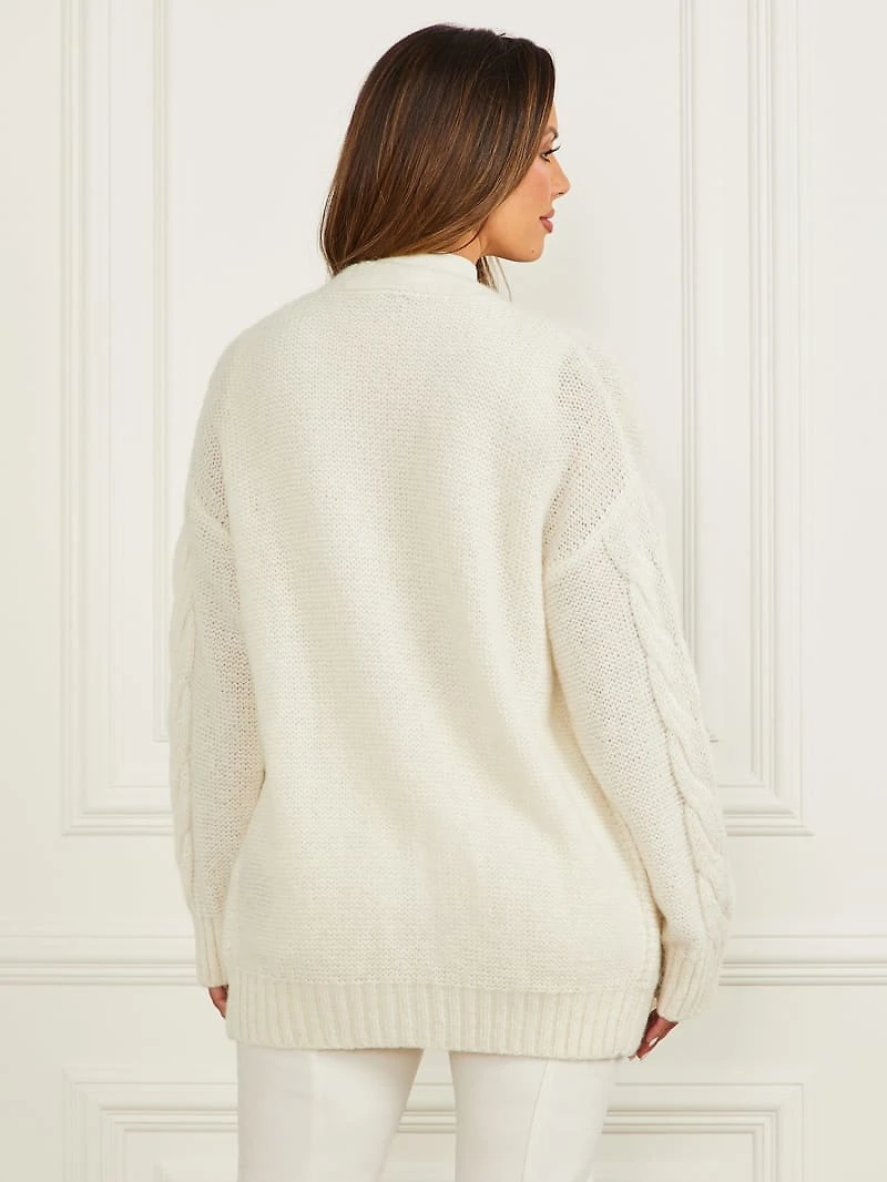 Ginny Cable-Knit Sweater Cardigan
