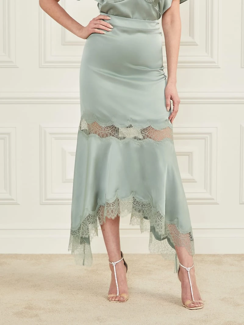 Garland Satin Skirt