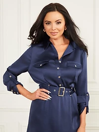 Victoria Belted Shirt Dress
