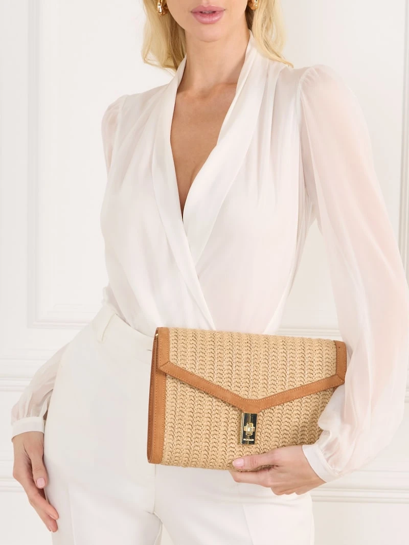 Lisa Raffia Envelope Crossbody