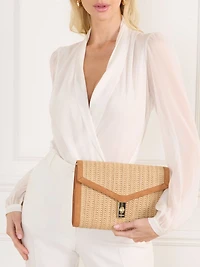 Lisa Raffia Envelope Crossbody