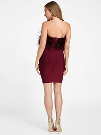 Evita Feather Bandage Dress
