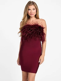 Evita Feather Bandage Dress
