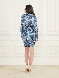 Floral Ink Mini Dress