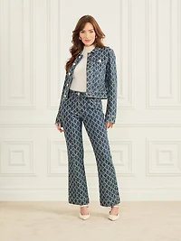 Bea Monogram Denim Pant