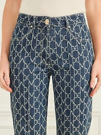 Bea Monogram Denim Pant