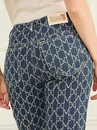 Bea Monogram Denim Pant