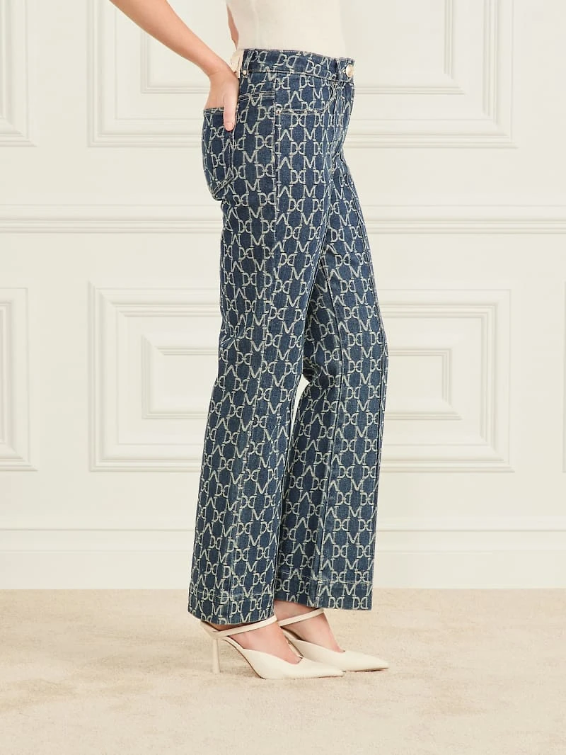 Bea Monogram Denim Pant