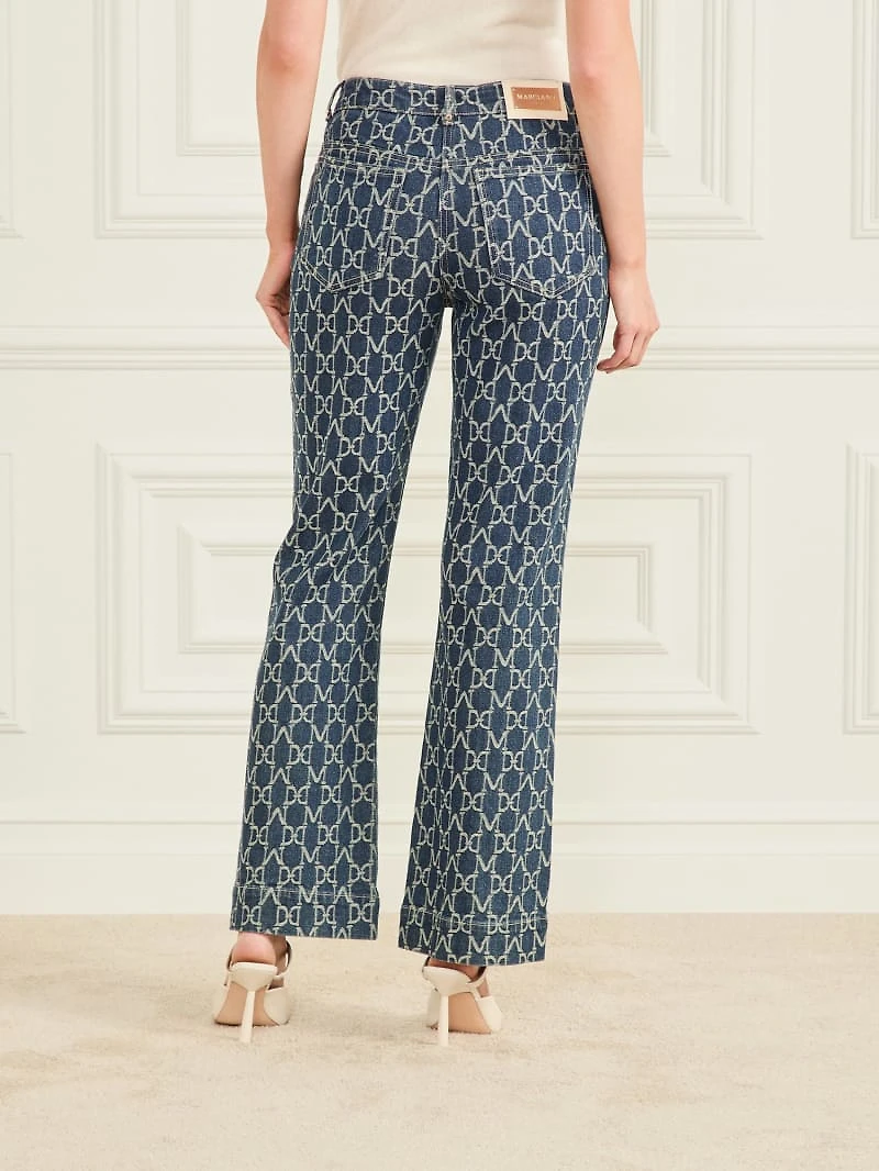Bea Monogram Denim Pant