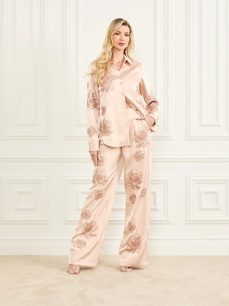Gwen Embroidered Flower Pant