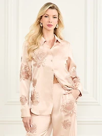 Gwen Embroidered Flower Shirt