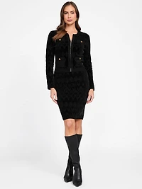 Marciano monogram midi skirt