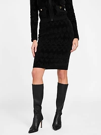 Marciano monogram midi skirt