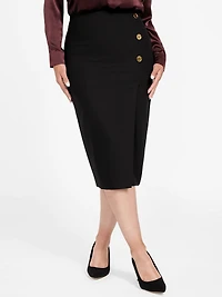 Dalia Buttons Midi Skirt