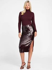 Misty Sequin Midi Skirt