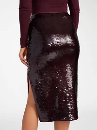 Misty Sequin Midi Skirt