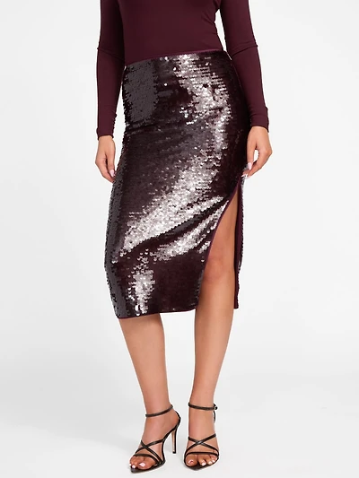 Misty Sequin Midi Skirt