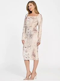 Eco Holly Printed Mesh Dress