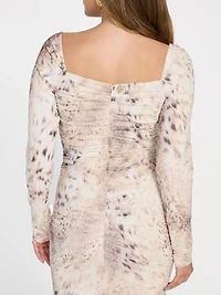 Eco Holly Printed Mesh Dress