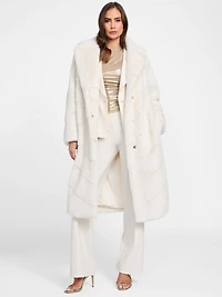 Maya Longline Faux-Fur Coat