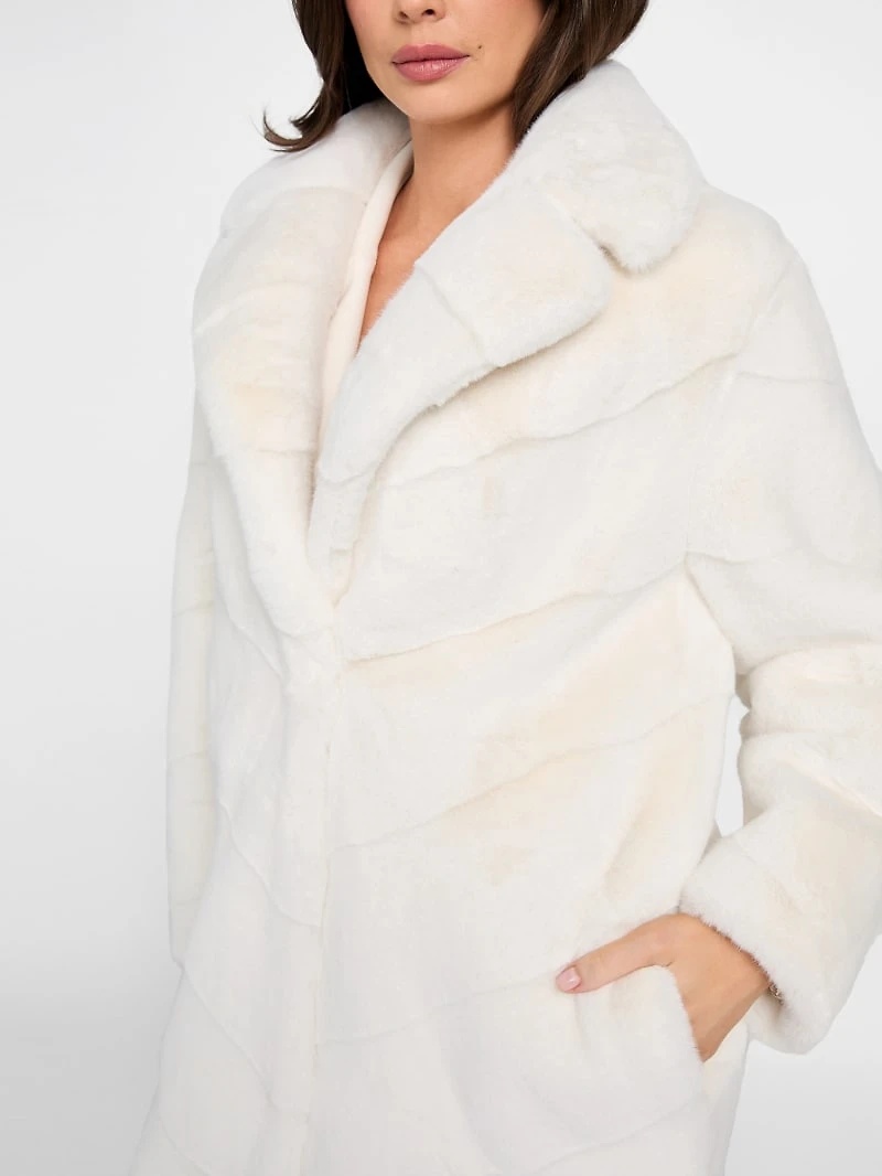 Maya Longline Faux-Fur Coat
