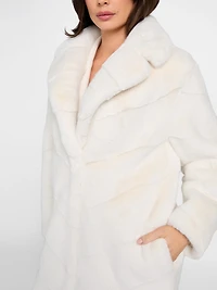 Maya Longline Faux-Fur Coat