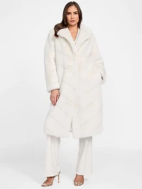Maya Longline Faux-Fur Coat