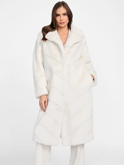 Maya Longline Faux-Fur Coat