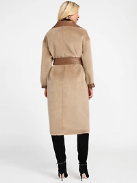 Ines Reversible Faux-Leather Coat