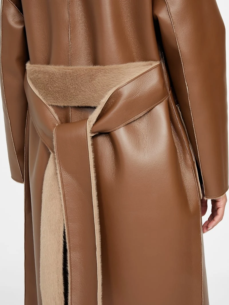 Ines Reversible Faux-Leather Coat