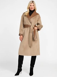 Ines Reversible Faux-Leather Coat