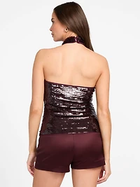 Misty Sequin Halter Top