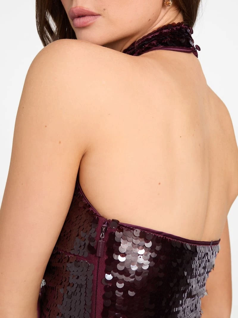 Misty Sequin Halter Top