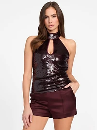 Misty Sequin Halter Top