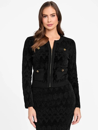 Marciano monogram sweater jacket