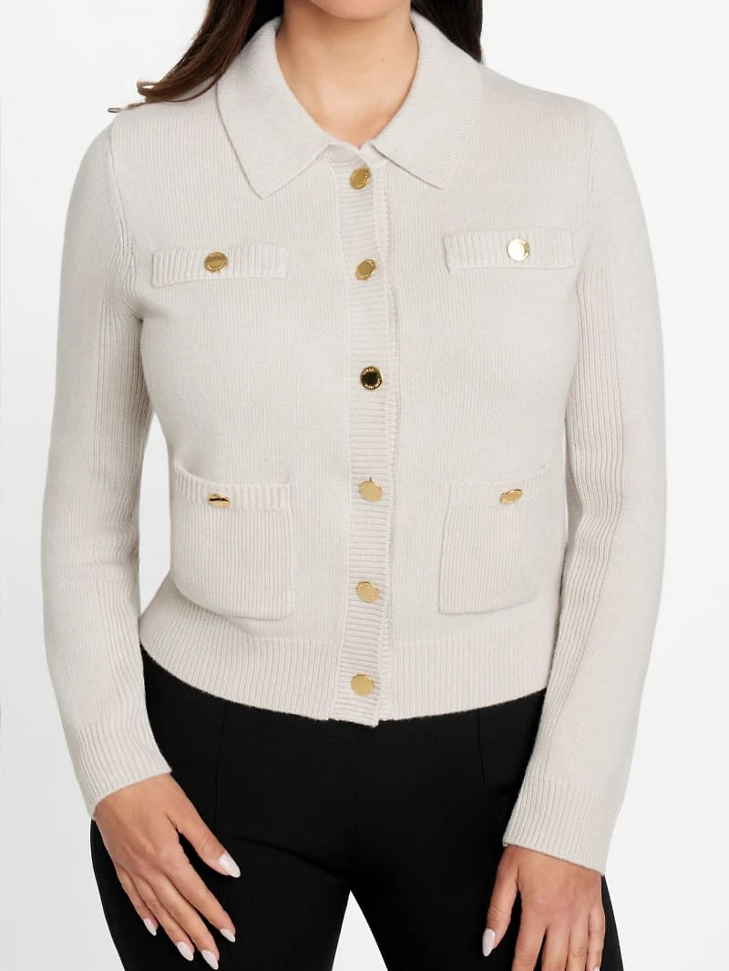 Afrah Pockets Cardigan Sweater