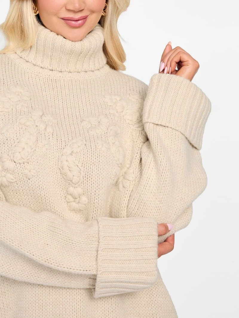 Ahlam Turtleneck Embroidered Sweater