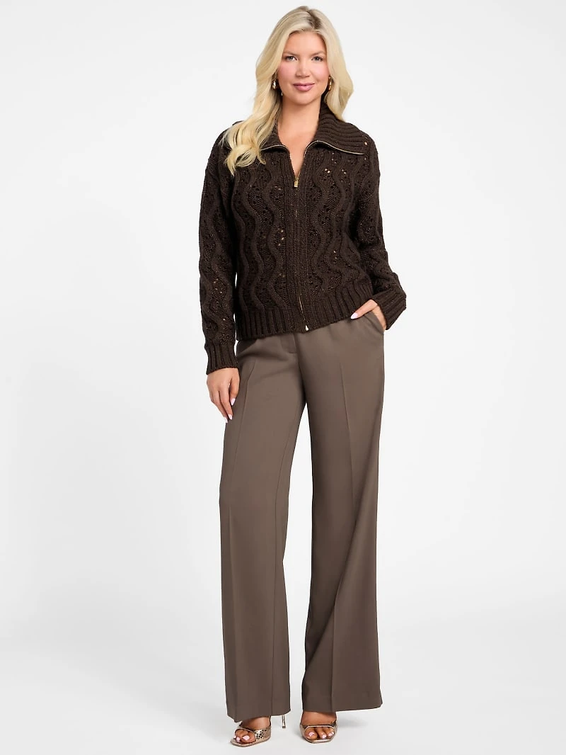 Adenora Zipped Cardigan Sweater