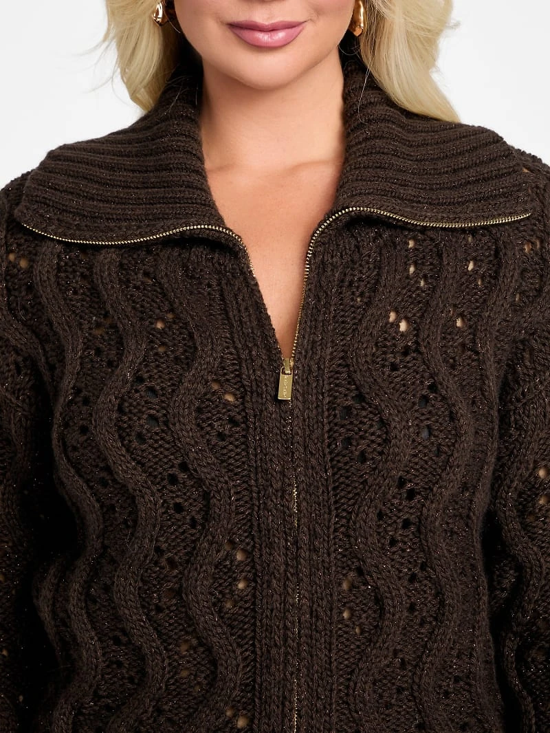 Adenora Zipped Cardigan Sweater