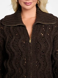 Adenora Zipped Cardigan Sweater