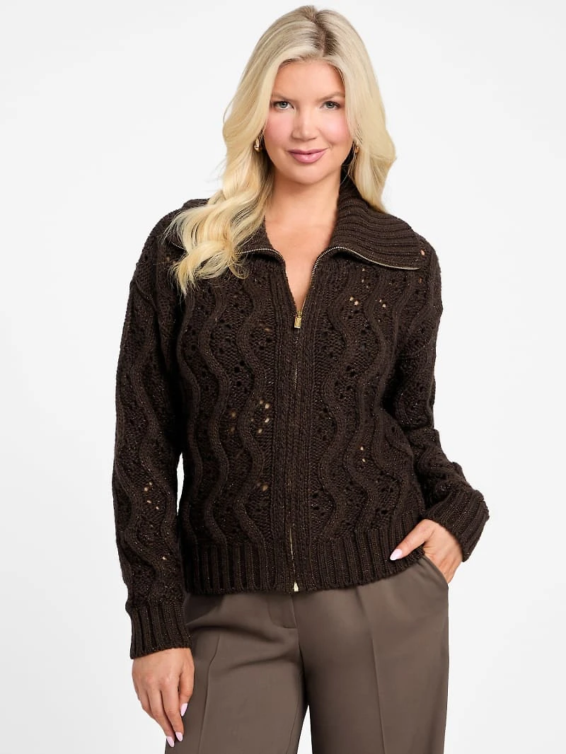 Adenora Zipped Cardigan Sweater
