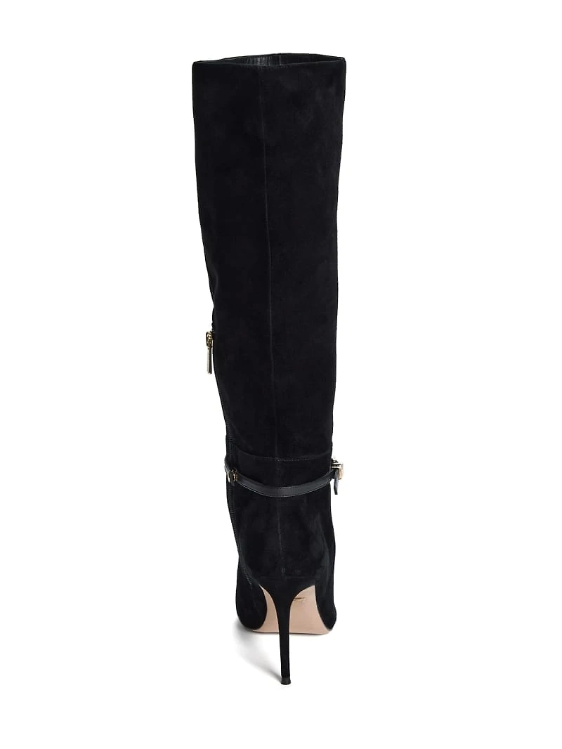 Suede Knee-High Stiletto Boot