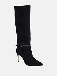 Suede Knee-High Stiletto Boot