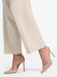 Sequin Ankle Strap Pump
