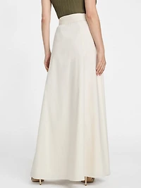 Pat Belted Maxi Skirt