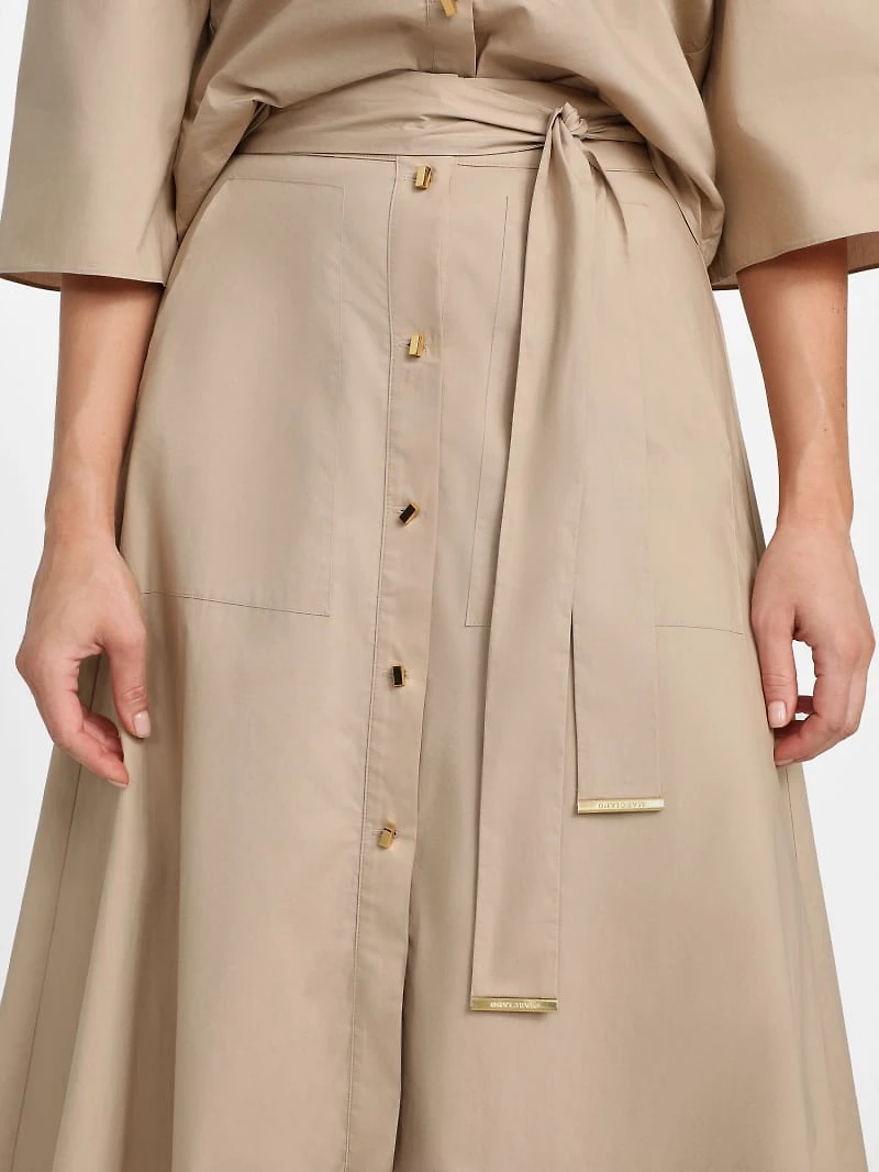 Pat Belted Maxi Skirt