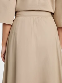 Pat Belted Maxi Skirt