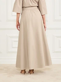 Pat Belted Maxi Skirt