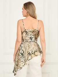 Eco Giselle Printed Asymmetrical Top